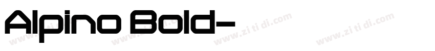 Alpino Bold字体转换